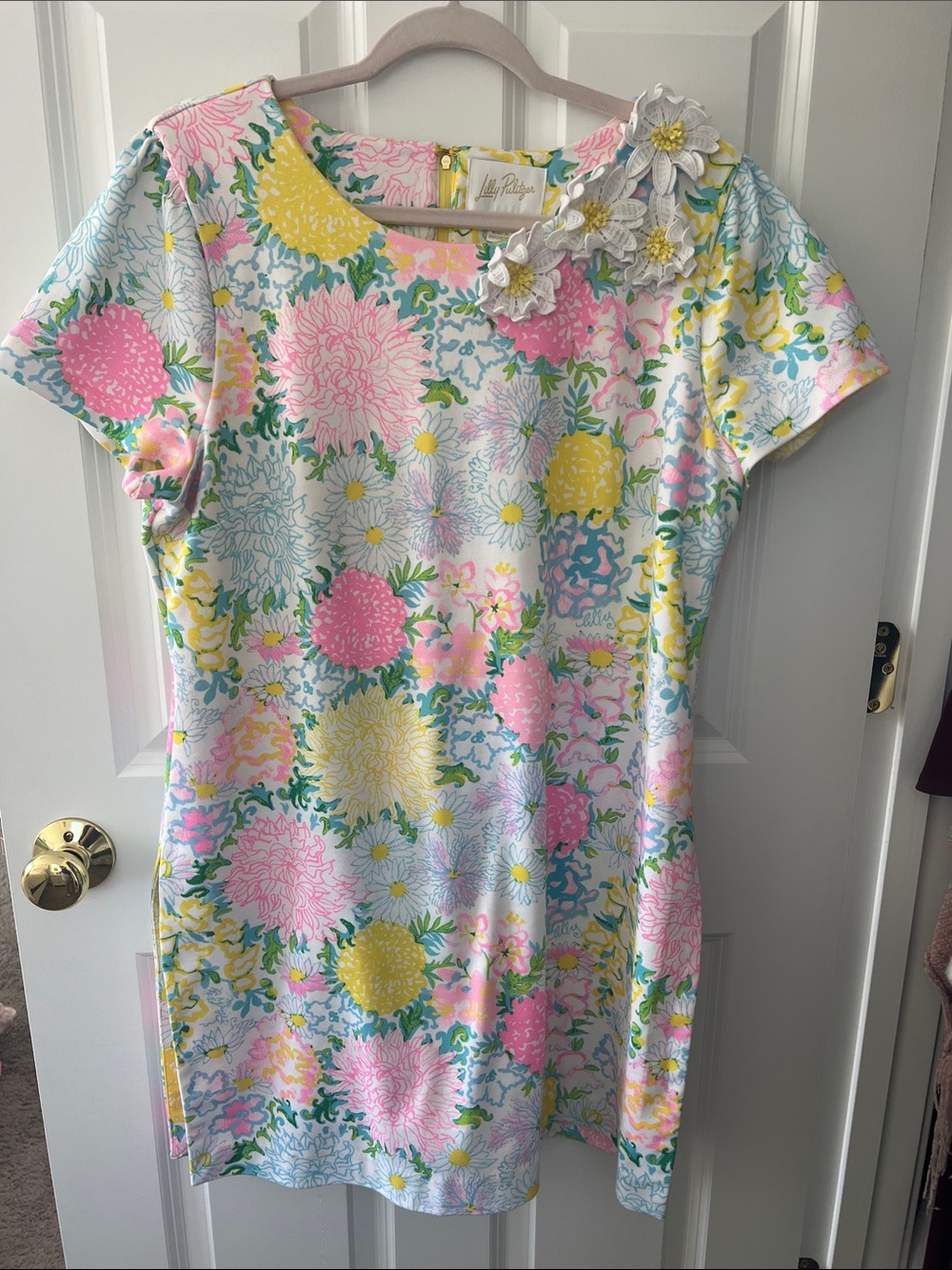 Lilly Pulitzer Melodie Romper “Lilly Garden” sz XL, like new